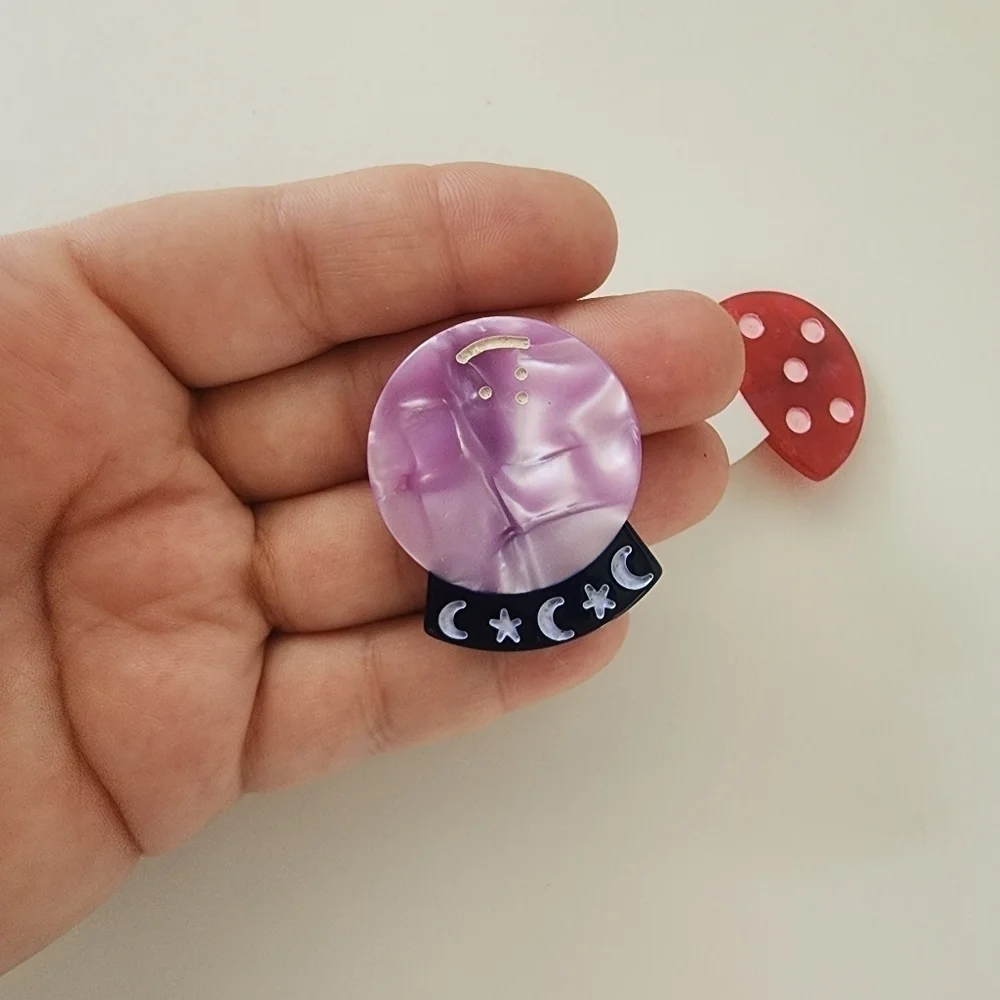 NEW Bundle Magic Crystal Ball Mushroom Hair Clips